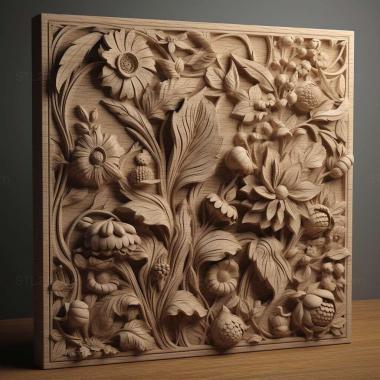 Patterns and decorations stl Herbertia 4 3d model